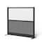 Luxor Expanse Modular Wall Room Divider System - Black Frame - 53" x 48" Starter Wall MW-5348-FWCGWB - alternate 1